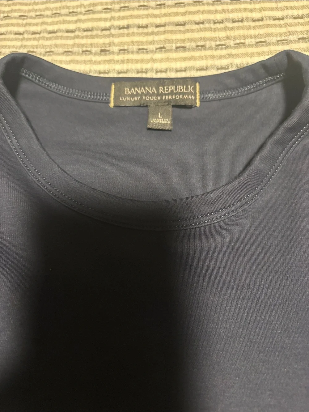 Banana Republic Navy Long-Sleeve Crew Neck Tee